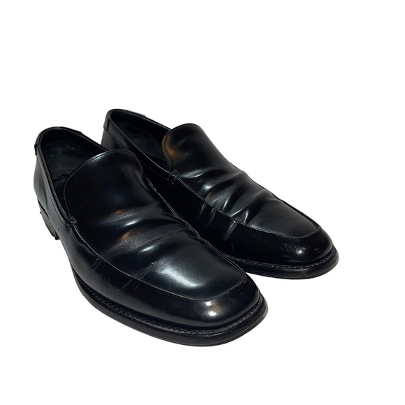 Prada Leather Dress Loafers Man Shoes Size 10 - Picture 1 of 10